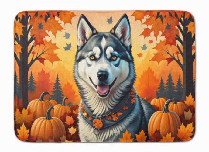 Siberian Husky Fall Memory Foam Kitchen Mat Machine Washable Anti-Fatigue Mat Cushion Comfort Bath Mat or Kitchen Rug