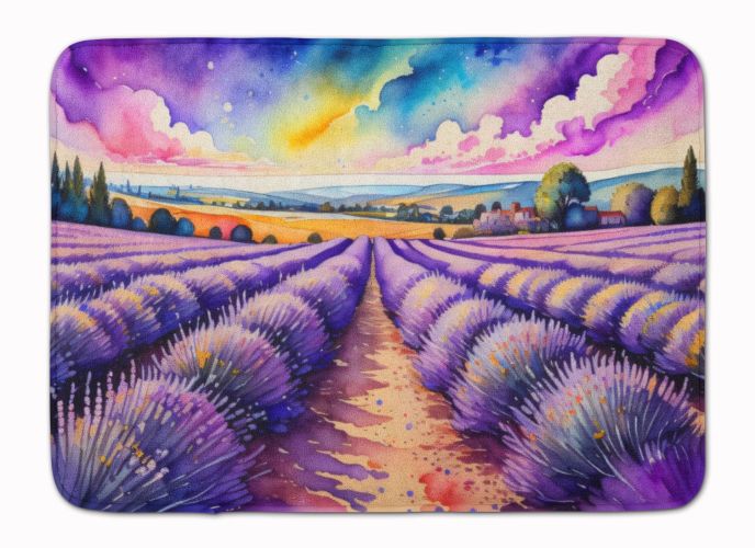 English Lavender in Color Memory Foam Kitchen Mat Machine Washable Anti-Fatigue Mat Cushion Comfort Bath Mat or Kitchen Rug