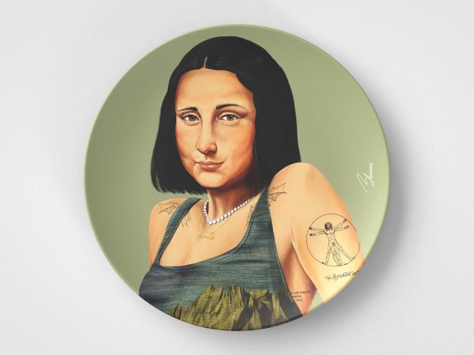 Mona // 10" Round Plate // Artist Gift Idea